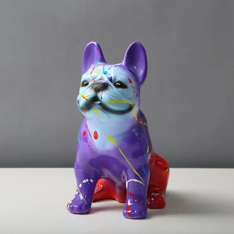 犬の蛍光色のキャラクター、ポリレジン装飾、カスタムOEMサポート