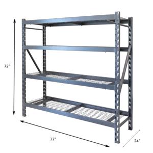 ABCTOOLS Étagères d'entrepôt en acier à 4 niveaux, réglables, sans boulons, robustes, rayonnages empilables industriels, prix bas - Product Image 2