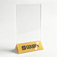 Support de table en acrylique transparent personnalisé avec logo pour menu de table, porte-cartes de table, support de menu de bar et présentoir promotionnel