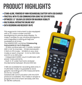 ออสซิลโลสโคป CHAUVIN ARNOUX CA 942 HANDSCOPE-ดิจิตอล 50 MSa/s IP54 กันกระแทก 40MHz สำหรับการใช้งานด้วยมือเดียว รับประกัน 2 ปี P01102188 - Product Image 6