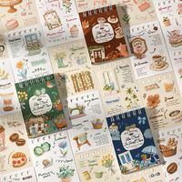 20pcs Per Pack Stiker Seri ''Small-Town Slow Travel'': Buku Stiker Coil Seni Felt Asli