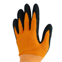 Gants anti-coupure haute visibilité ANSI A5 pour la manipulation du métal et du verre, avec grip en nitrile sablé et compatibles écrans tactiles