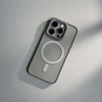 Étui de protection antichoc en TPU+PC dépoli avec anneau magnétique, style INS, de luxe, pour téléphones mobiles 14 Plus/13/15/16/17 Pro Max/Air