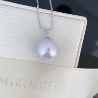 Pendentif perle d'eau douce en argent 925 avec pendentif perle naturelle 5A Edison