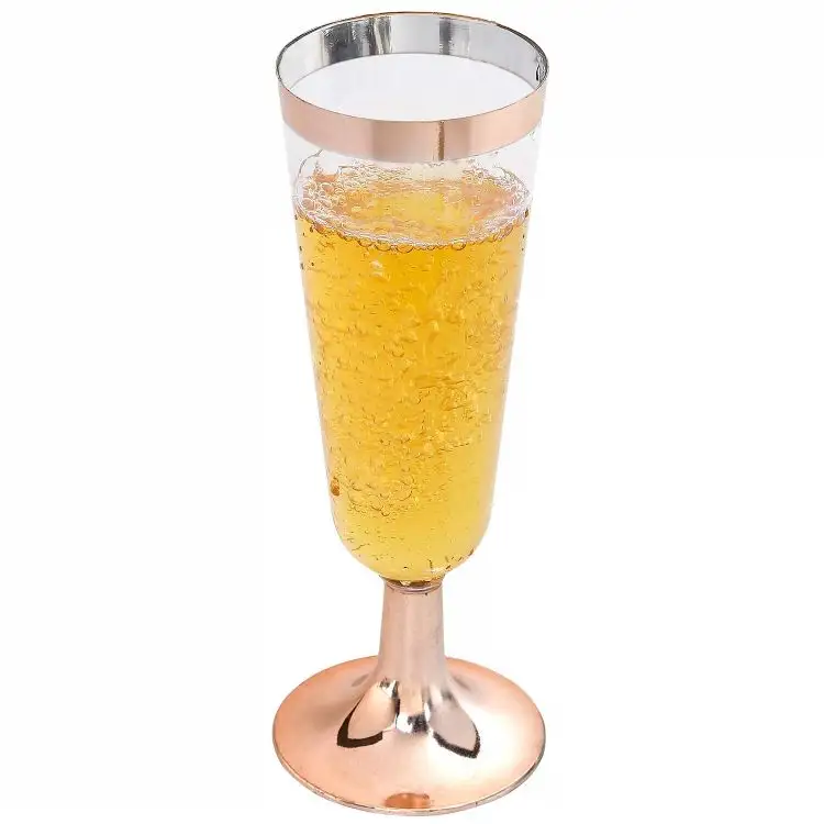 Calice Flute Metal Party Cups Red Opp Bag Champagne acciaio inossidabile vino plastica pinta Glass CLASSIC PS Cocktail personalizzato 1000 pezzi