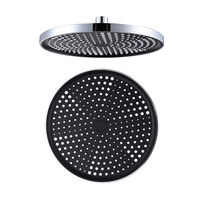 Ensemble de douche à effet pluie en ABS chromé haute pression, avec pommeau de douche supérieur rond ultra-mince et douchette à main pour salle de bain