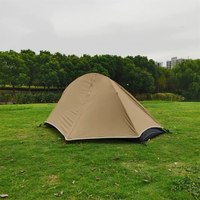 Tenda Ultra-Ringan Dua Lapis Anti Angin Tali Reflektif Tipe Penyangga Lurus Pasak Aluminium Ultralight untuk Backpacking dan Camping