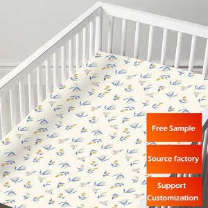 100% Cotton Custom Baby Bed <strong>Sheets</strong> Breathable Knitted Fitted Crib Mattress <strong>Sheets</strong> Neutral Fabric for Newborn Kid Crib Bedding - Product Image 1