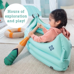 Jouet de camping gonflable en PVC avec pagaie, jeu de rôle imaginatif en intérieur pour enfants de 3 ans et plus, jouet éducatif préscolaire avec pompe - Product Image 6