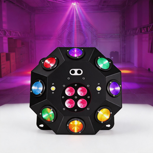 Luz LED Octogonal para Efectos de Escenario, RGB, Beam, Strobe, Láser, Flor, 4 en 1, Luz de Fiesta para DJ, Activación por Sonido, DMX512, para Escenario, DJ, Bar - Product Image 1