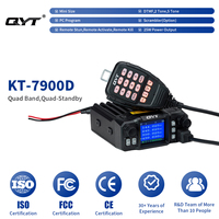 D'origine QYT KT-7900D mini 25w voiture vhf uhf quadri-bande couleur écran mobile radio longue distance
