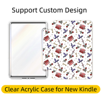 Couverture magnétique arrière transparente personnalisée en gros d'usine pour Kindle Paperwhite nouveaux étuis pour tablette 6/6.8/7 pouces avec Options de bricolage