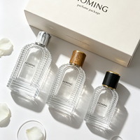 Botol Parfum Unik Baru 50ml Botol Parfum Kaca Tebal Hitam Botol Parfum Kosong Dengan Kemasan Kotak