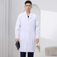 Blouse de laboratoire blanche anti-poussière, idéale pour les salles blanches, les usines pharmaceutiques, la recherche en laboratoire et la protection quotidienne