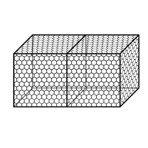 3x1x1m Gabion Basket Hexagonal Woven Wire Mesh Galvanized Or PVC Coated Gabion Box