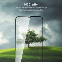 Protection d'écran en verre trempé HD 2.5D à colle intégrale, anti-éclats, anti-graisse, toucher lisse pour téléphones mobiles, LOGO personnalisé