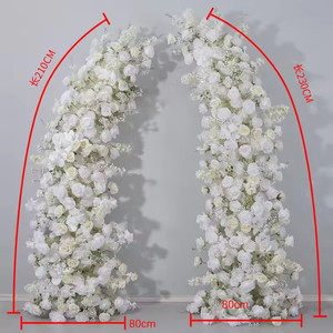 Desain baru lengkungan klakson pernikahan bunga putih untuk acara pesta dekorasi Hari Valentine Bunga Mawar anggrek bentuk klakson dekorasi latar belakang - Product Image 3