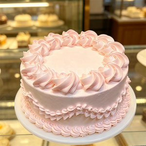 Modelo de Pastel de Crema de Plástico Rosa Vintage de 6 Pulgadas, Pastel Falso Retro Decorado con Repostería, Accesorio de Exhibición de Postres Artificiales para Bodas y Cumpleaños - Product Image 1