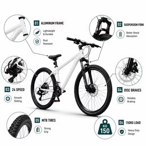 Vélo <span class=keywords><strong>de</strong></span> sport léger en aluminium 27 vitesses avec double disque et suspension <span class=keywords><strong>de</strong></span> fourche, capacité 200 kg, alliage 8808-1. Ultra-léger <span class=keywords><strong>Allo</strong></span> - Product Image 4