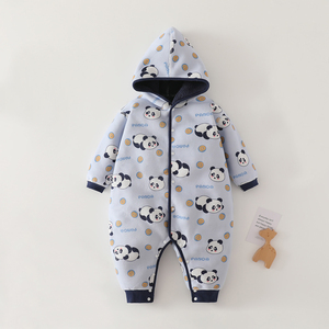 Combinaisons pour bébés TONWHAR, pyjamas pour enfants avec imprimé animal, <span class=keywords><strong>combinaison</strong></span> mignonne pour tout-petits, douce et écologique - Product Image 4