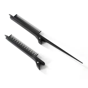 Professional Salon Hair Coloring Styling Teasing Clip Comb Rat Tail Flat Iron Straightening Highlight Barber Hair Combs Clip