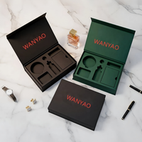 Boîte cadeau de luxe personnalisée, artisanale, réutilisable, imperméable, avec couvercle rabattable, pelliculage mat et gaufrage pour parfum