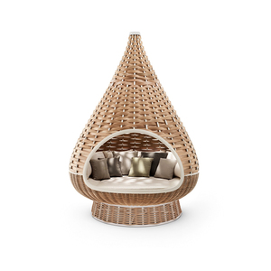 Mugao <span class=keywords><strong>Lit</strong></span> <span class=keywords><strong>de</strong></span> repos <span class=keywords><strong>suspendu</strong></span> moderne, imperméable et résistant aux intempéries, avec siège <span class=keywords><strong>suspendu</strong></span> Nestrest naturel, pour usage extérieur en hôtel et cour. - Product Image 6