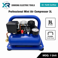 Mini compresseur d'air portable électrique 3L pour gonflage de pneus de voiture et pulvérisation, connexion rapide, utilisation en atelier