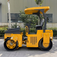 Rouleau compresseur vibrant à double tambour entièrement hydraulique de 3 tonnes YD360H avec moteur Changchai et pompe Hengli