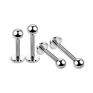 F136 Titan-Lippenstecker Neueste Silberne Körperschmuckstücke für Paare Kühles Sex-Schmuck Bohemian Piercing-Ohrstecker mit Flachem Boden Zubehör - Product Image 6