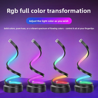 Lumière ambiante décorative RGB pour ordinateur de bureau, lumière intelligente à changement de couleur contrôlée par le son pour chambre à coucher, éclairage intelligent