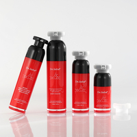 Flacon pulvérisateur sans air en acrylique noir et rose de 30 ml/15 ml avec impression d'écran pour l'emballage de lotion cosmétique
