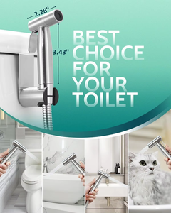 <strong>Handheld</strong> <strong>Bidet</strong> <strong>Sprayer</strong> Set Premium Stainless Steel Adjustable Water Pressure Jet Spray Feminine Wash Muslim <strong>Bidet</strong> <strong>Sprayer</strong> - Product Image 2