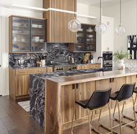 Armoire de cuisine de style américain classique, peinture laquée, mélamine, armoire pour la maison