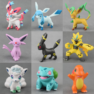 หุ่นจำลองแอคชั่นทำจากพีวีซีของ Sylveon Eevee glaceon Meowth meowth mew piplup Solgaleo zeraora - Product Image 1