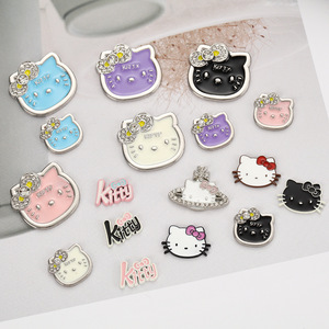 Charms en métal de créateur Kitty pour la fabrication de bijoux, coque de téléphone indésirable DIY, pince à cheveux, chapeau - Product Image 2