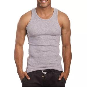 High Quality <b>Men's</b> Workout Tank Top Square Collar Fitness Gym <b>Vest</b> with Lace Decoration <b>Ribbed</b> Knitted Material Casual Style - Product Image 1