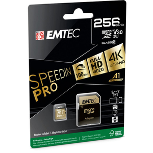 Emtec UHS-I U3 V30 A1 SD SpeedIN PRO - 256 Go (ECMSDM256GXC10SP) - Product Image 2