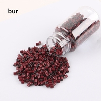 Prix de gros d'usine Extension de cheveux Micro perles doublées de silicone Micro liens ovales en cuivre Micro anneaux 1000 pcs/boîte
