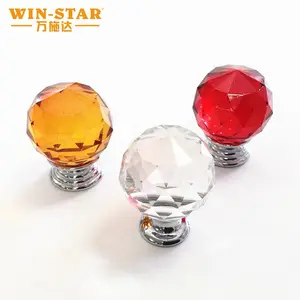 Foshan <strong>Crystal</strong> Rhinestone Furniture <strong>Cabinet</strong> Zinc Material Drawer Handle and <strong>Knobs</strong> - Product Image 1