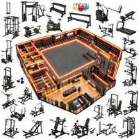 Équipement de musculation commercial LISGLO pour l'entraînement des bras et de la poitrine, machine d'entraînement complet du corps en acier pour les hôtels et les centres de fitness