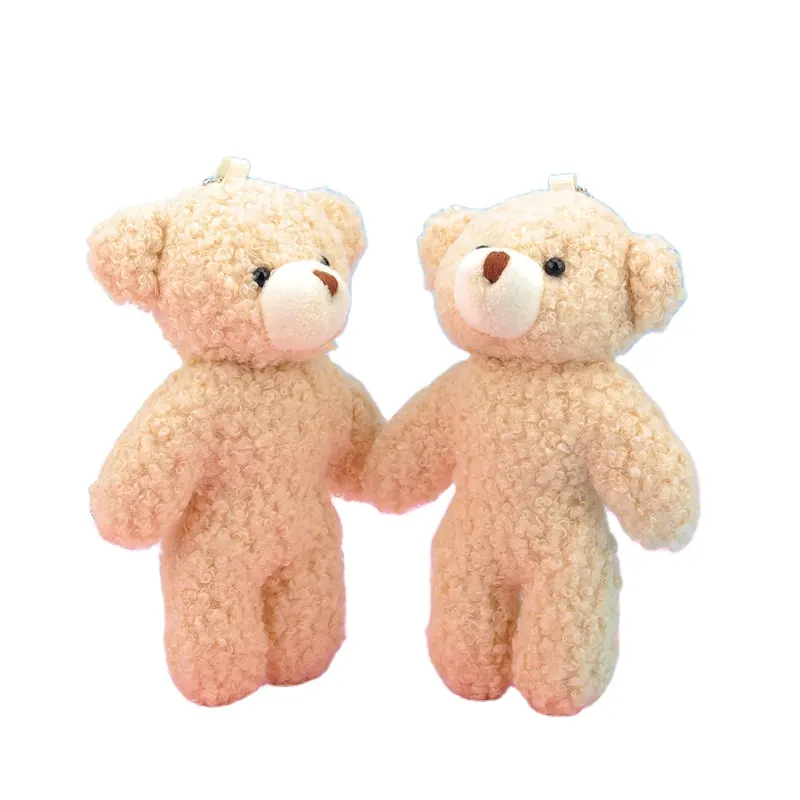 Small Size 12cm Child Toy Clothes Backpack Accessories Mini Teddy Bear Keychain