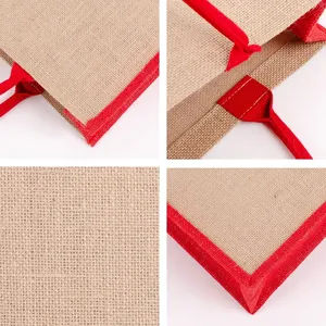 Wholesale Large Natural Eco-Friendly Jute <b>Tote</b> <b>Beach</b> <b>Bag</b> Custom Printed Plain Shopper Logo Wholesale Large Natural Letters - Product Image 4