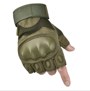 Guantes Tácticos Resistentes de Medio Dedo, Color Desierto, Microfibra, TPR, Protección Suave y Gruesa para Nudillos, Pantalla Táctil - Product Image 3