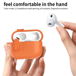 Étui pour écouteurs anti-choc et anti-chute avec design de verrouillage, mousqueton, recharge sans fil, housse en cuir PU pour Airpods Pro 3 - Product Image 3