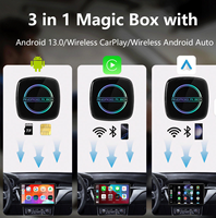 Boîtier AI Qualcomm 6350 Android 15 avec CarPlay sans fil et GPS, électronique automobile portable, boîtier Android CarPlay, Aibox CarPlay