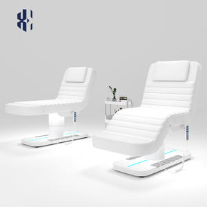 Neue Weiße Fußgesteuerte Elektrische Kosmetikliege mit 3 Motoren, Massageliege mit Stuhlfunktion und anpassbarer Farbe, Gesichtsbehandlungsliege - Product Image 2