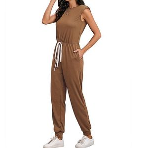 Nouveaux produits tricotés dames <span class=keywords><strong>combinaison</strong></span> pour femmes <span class=keywords><strong>kaki</strong></span> Knityed Wom sans manches tricot 2021 dames sans manches à capuche <span class=keywords><strong>combinaison</strong></span> - Product Image 3