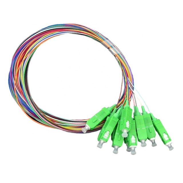 20 Years Factory High Quality Fiber Optic Equipment Tight Buffer 1Core to 12Core Fiber Pigtails in SC LC FC ST Bundles