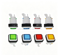 Bouton de jeu en plastique PC durable certifié CE RoHS personnalisé pour machine de jeu d'arcade Tiger vintage